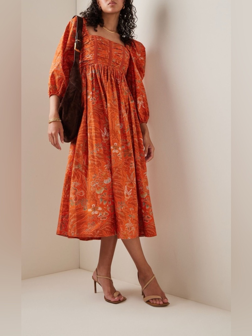 Ulla Johnson Leilani Cotton Maxi Dress In Red Orchid Size 6 - Picture 16 of 16
